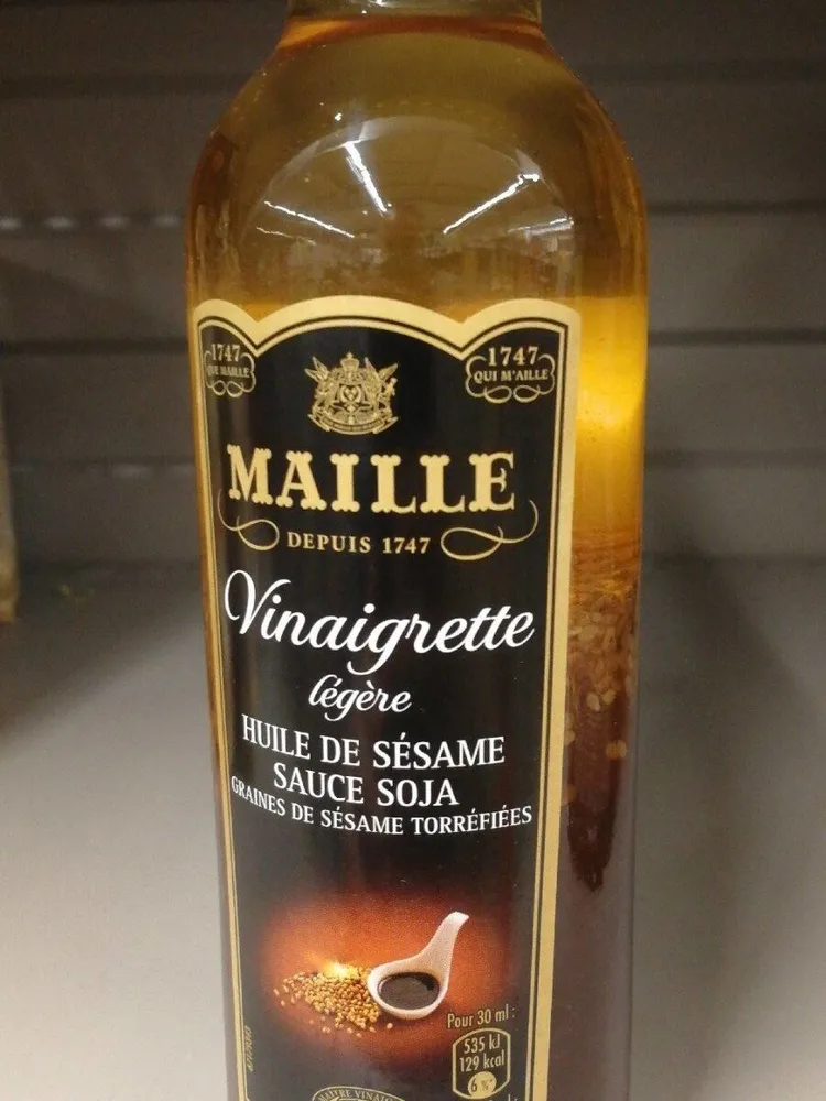 Vinaigrette Maille huile de sésame sauce soja