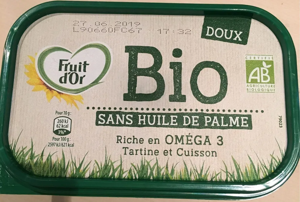 Beure Bio doux sans huile de palme