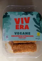 Vegane knusprige Stäbchen Fisch-Art