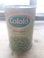 Arvejas rehidratadas al natural