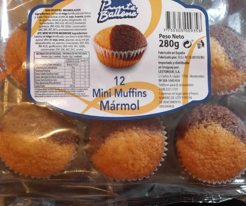 Mini Muffins Mármol