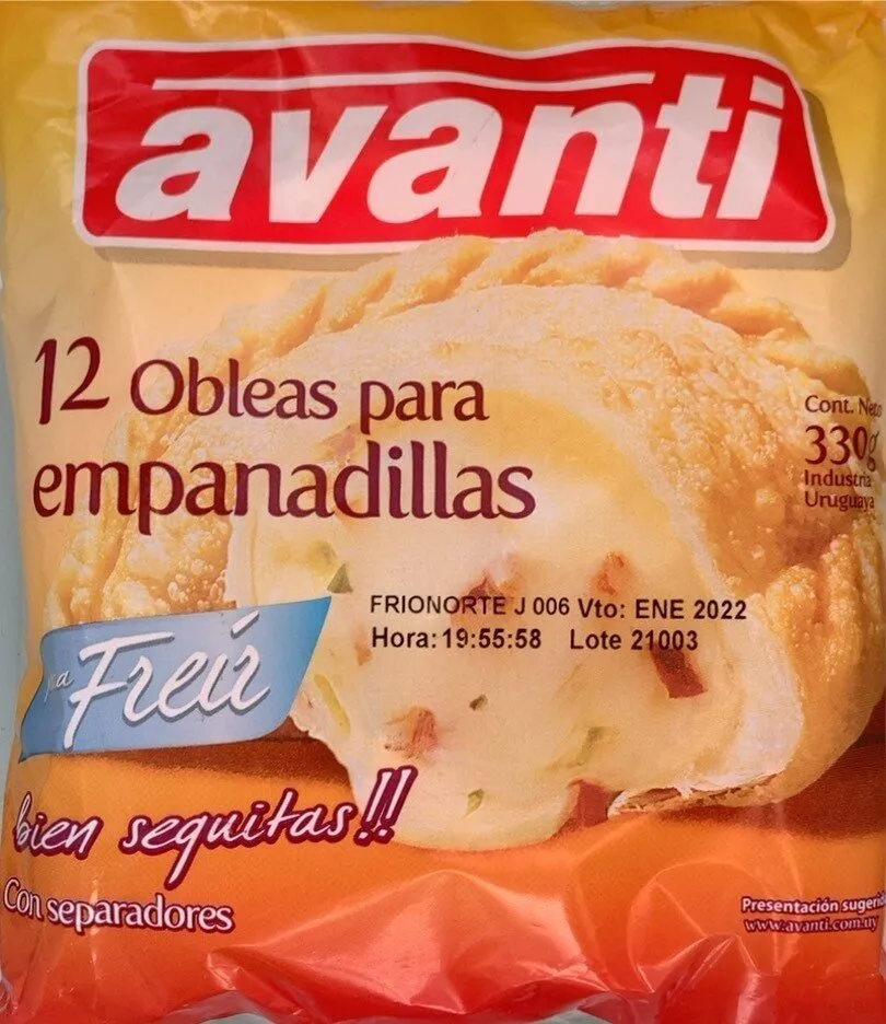 Obleas para emapanadillas