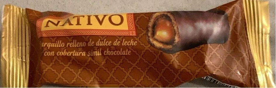 Barquillo relleno de dulce de leche