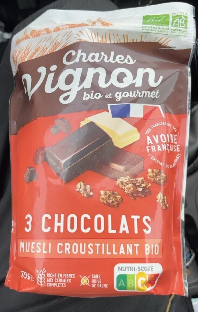 Muesli 3 chocolats Croustillant Bio
