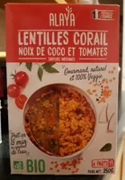 Lentilles corail noix de coco et tomates