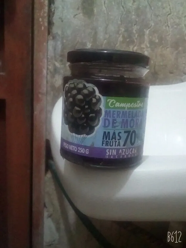 Mermelada de mora, más 70% fruta, sin azúcar