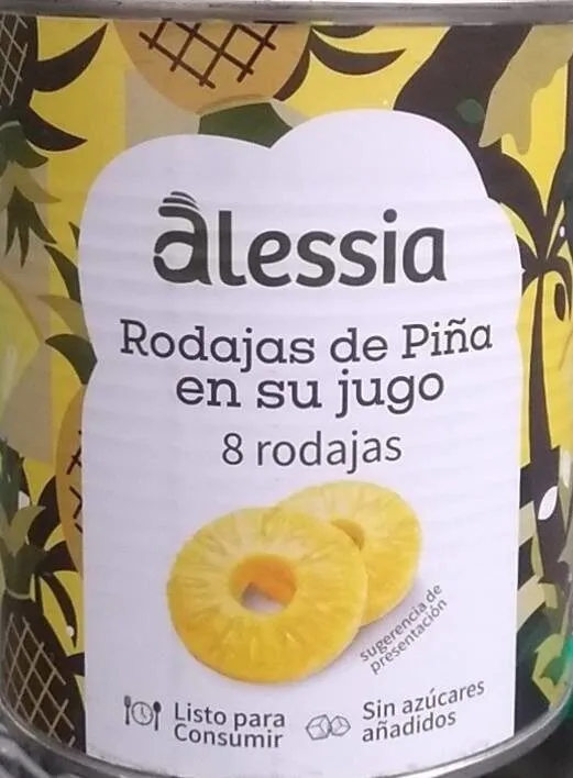 Rodajas de piña en su jugo