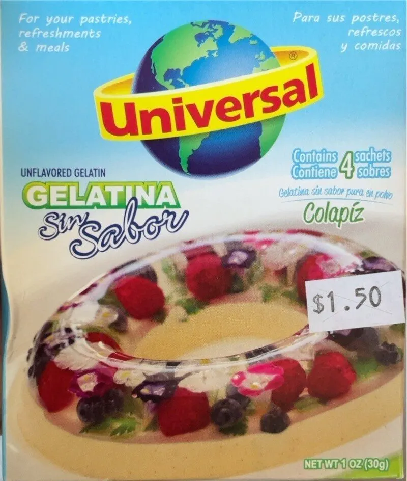 Gelatina sin sabor