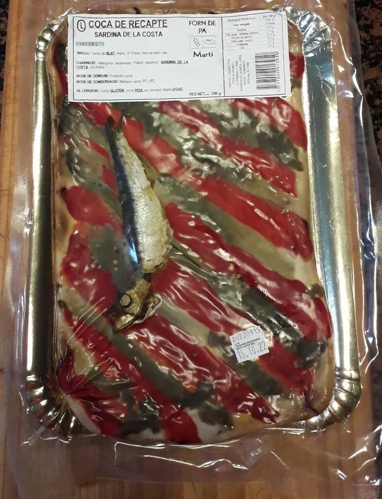 Coca de recapte sardina