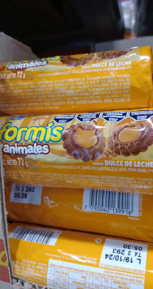 Formis animales sabor dulce de leche