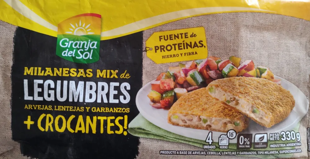 Milanesas Mix de Legumbres