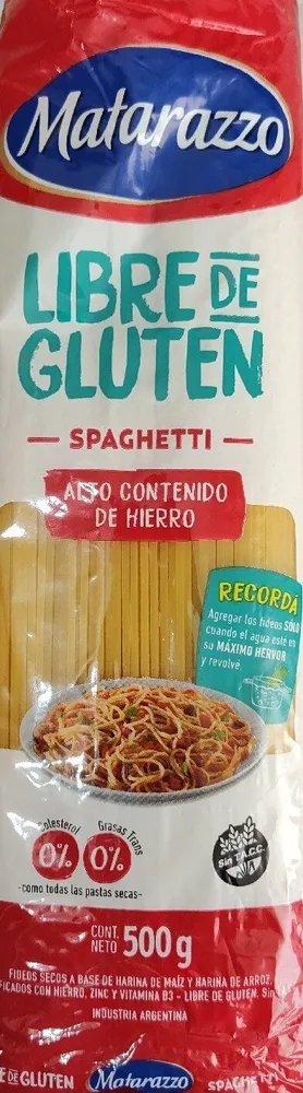 Fideos libre de gluten
