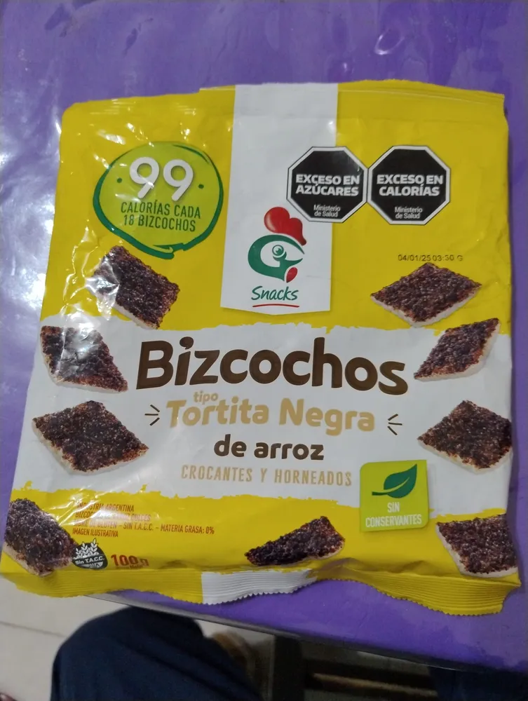 bizcochos de arroz tortita negra