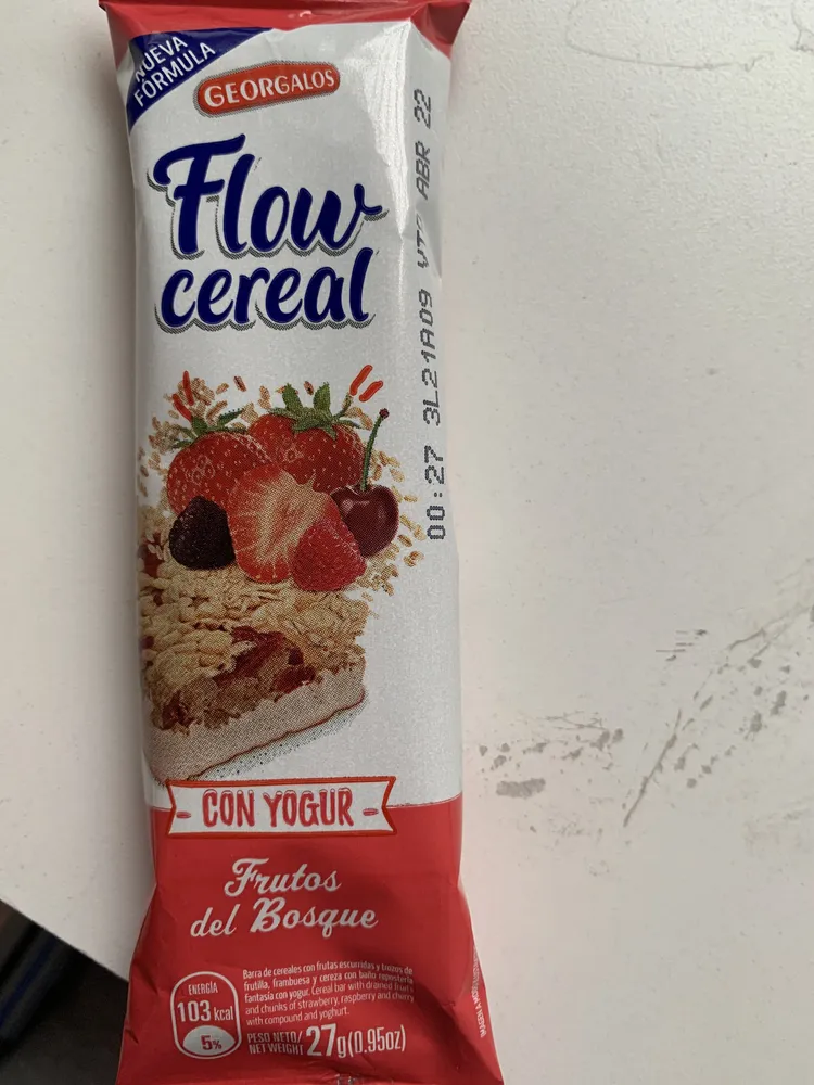 Flow cereal frutos del bosque yogur