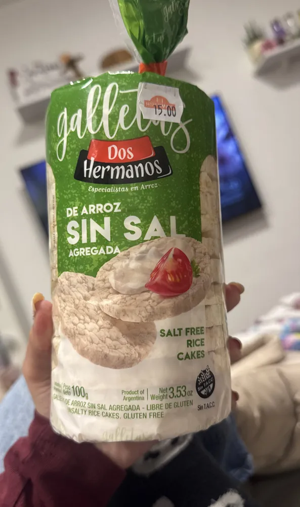 Galletas de Arroz sin Sal
