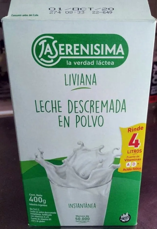 Leche Descremada en Polvo Instantánea