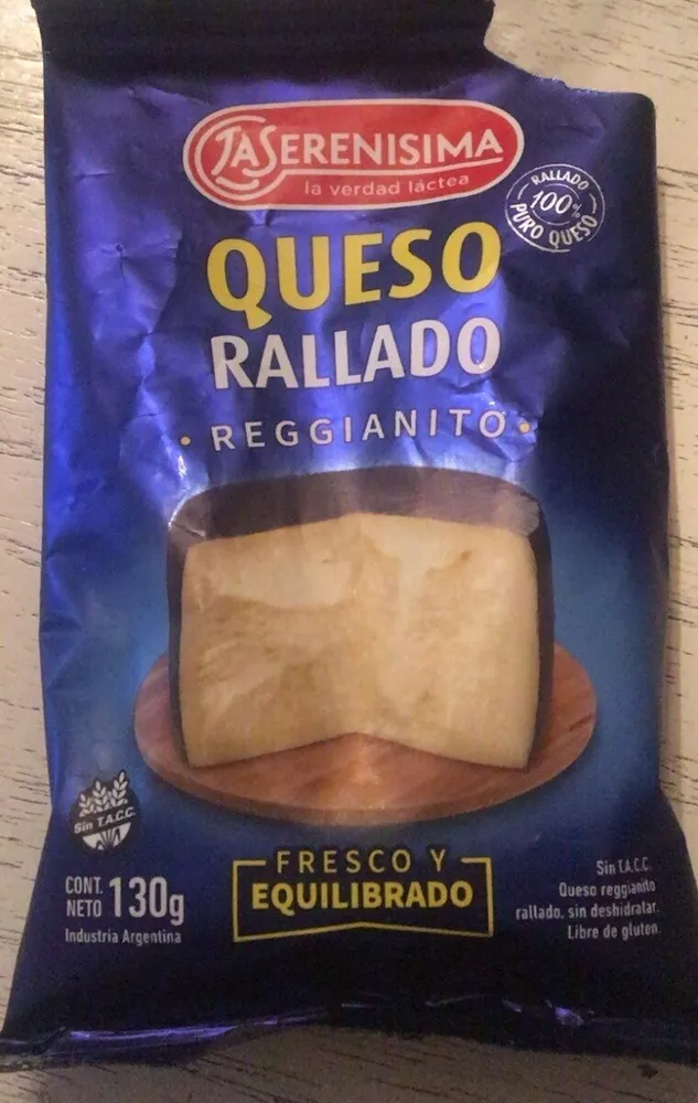 Queso rayado reggianito 130g