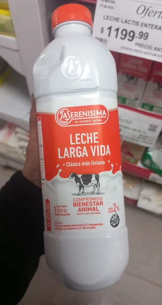 Leche larga vida clásica más liviana