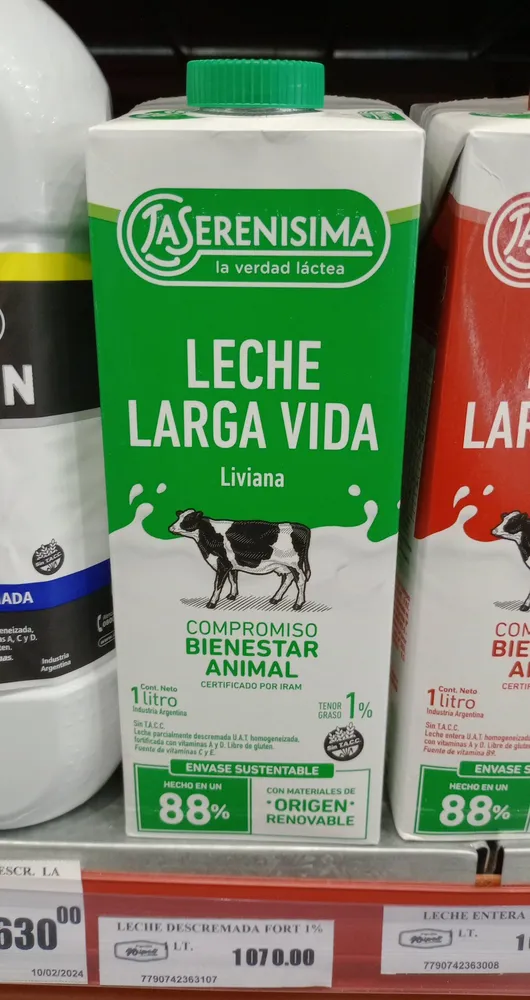 Leche Larga Vida descremada