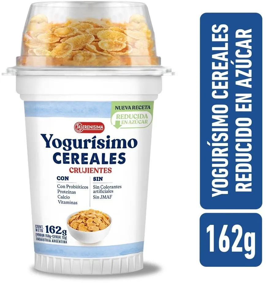 Yogur Con Probióticos Parcialmente Descremado Con Cereales Crujientes Yogurisimo