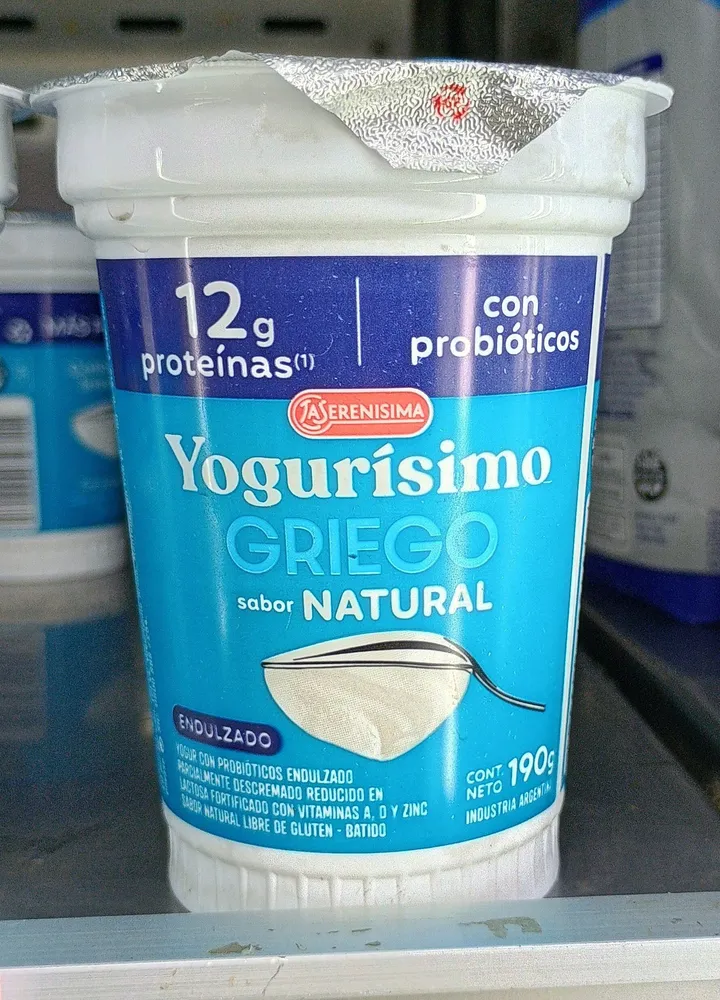 Yogur Griego Endulzado Natural