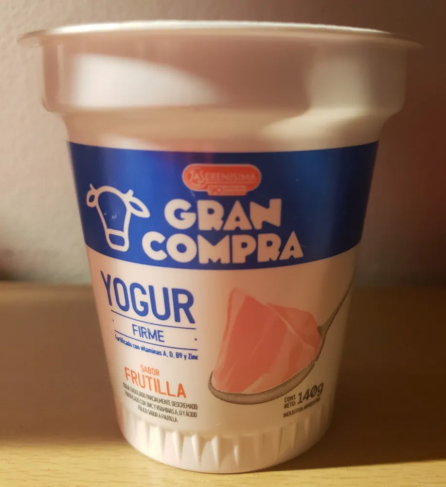 Yogur Gran Compra Firme Frutilla