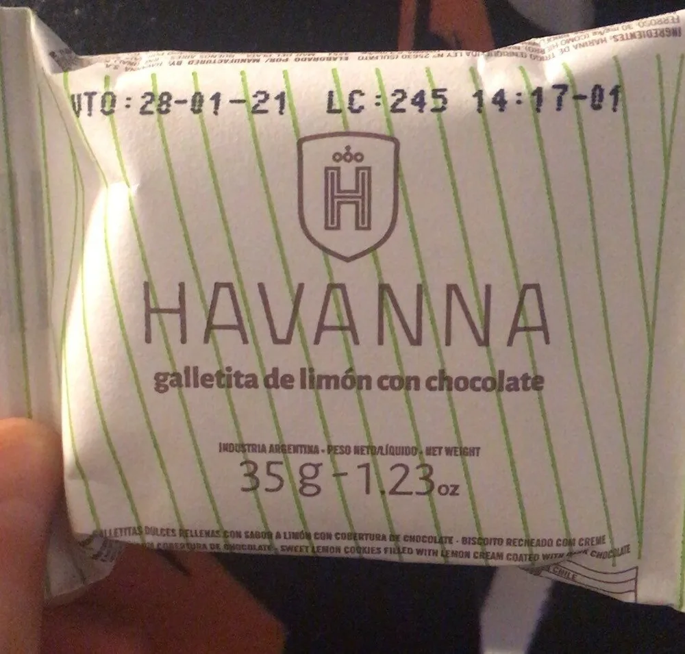 Galletita de limón con chocolate