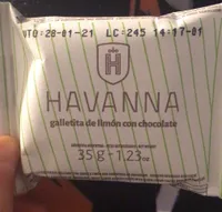Galletita de limón con chocolate