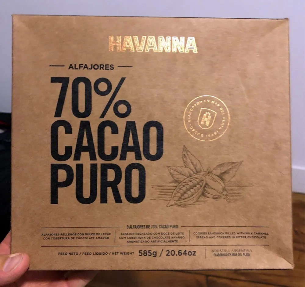 Alfajores 70% Cacao Puro
