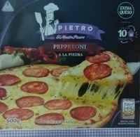 Pizza de pepperoni a la piedra (congelada)