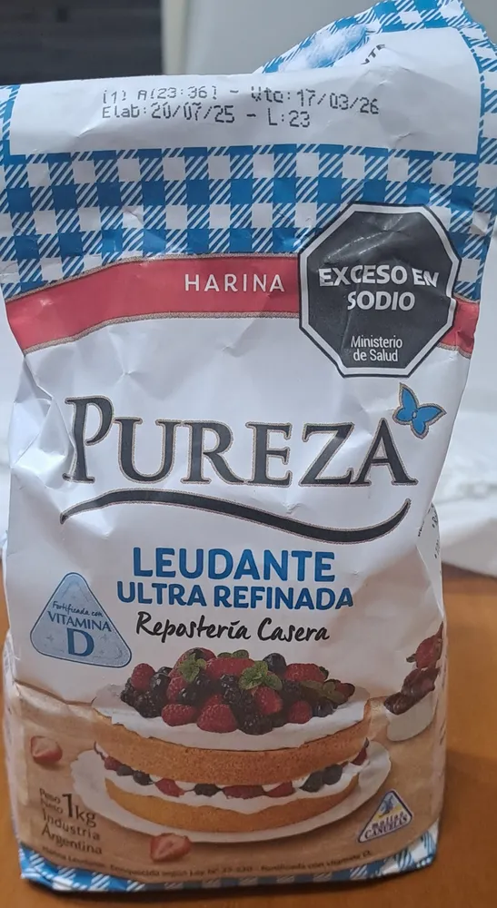 Pureza - Harina  Leudante Ultra Fina - Reposteria Casera