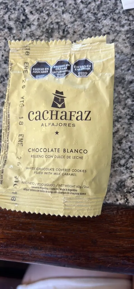 Alfajor Chocolate Blanco cachafaz