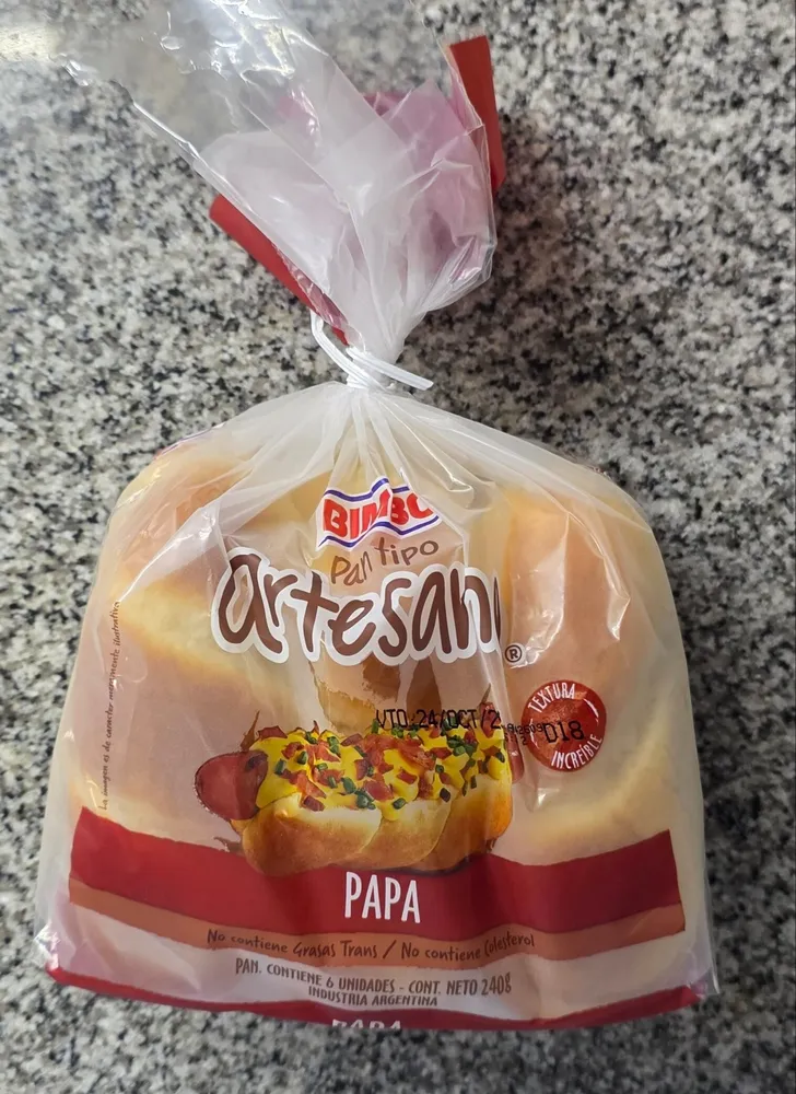 Pan para pancho tipo Artesano BIMBO (Papa)