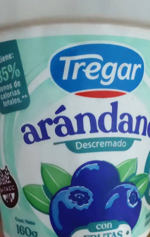 Yogur con arándanos
