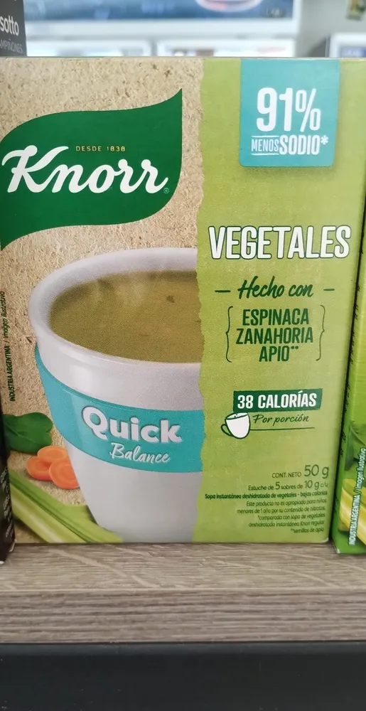 Sopa Knorr Quik Vegetales