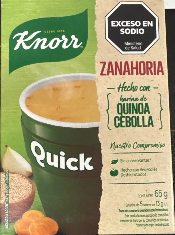 Sopa Knorr Quik Zanahoria