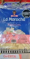 Ravioles de jamón, rico también y mozzarella