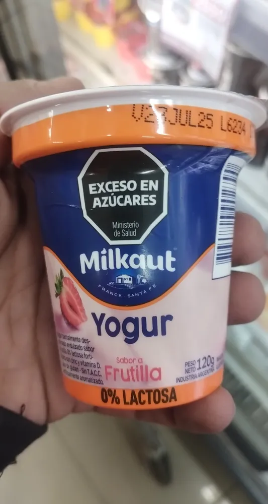 Yogur Frutilla Deslactosado milkaut