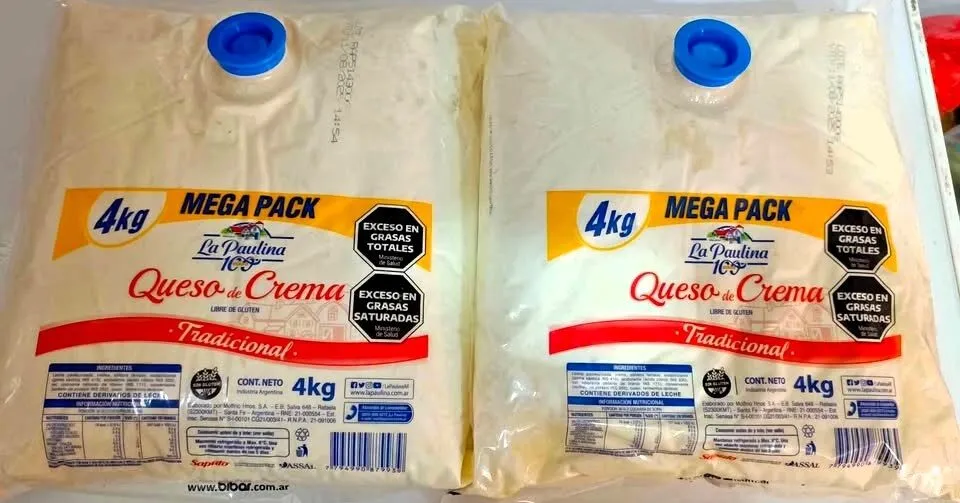 queso crema pouch la paulina x 4 kg