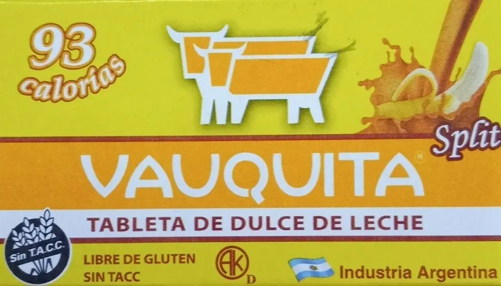 Tableta de dulce de leche. split