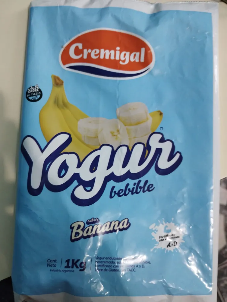 Yogur bebible banana cremigal