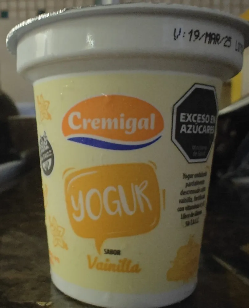 Yogur sabor vainilla