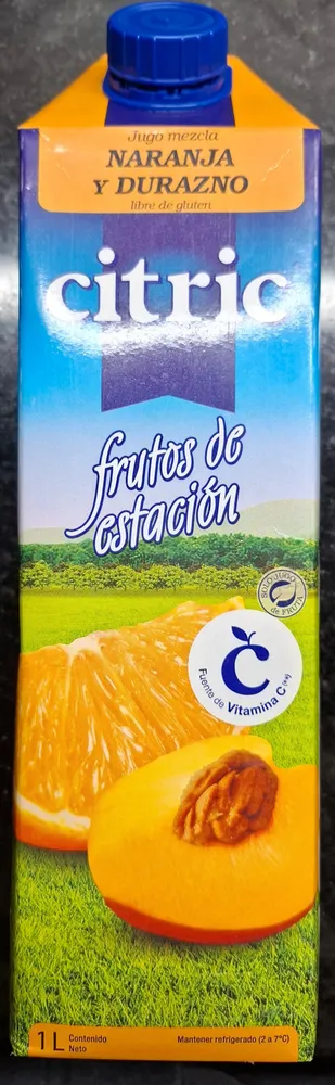 Frutos de estación naranja y durazno