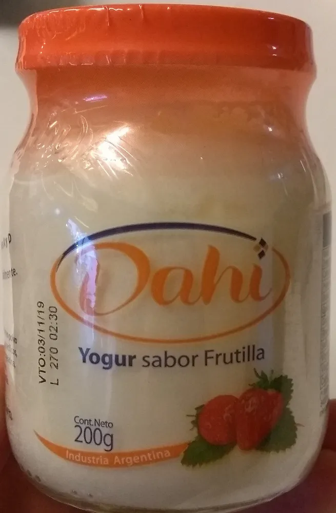 yogurt sabor frutilla
