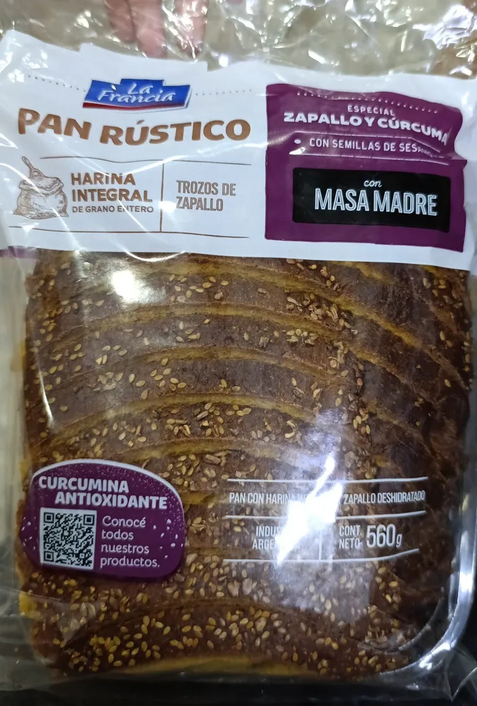 Pan Rústico Especial Zapallo Y Cúrcuma
