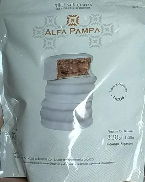 Mini alfajores de chocolate blanco
