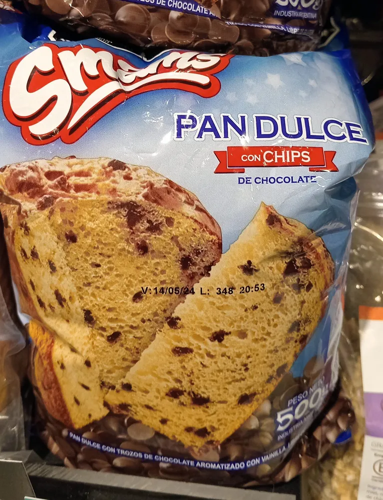Pan dulce con Chips de Chocolate