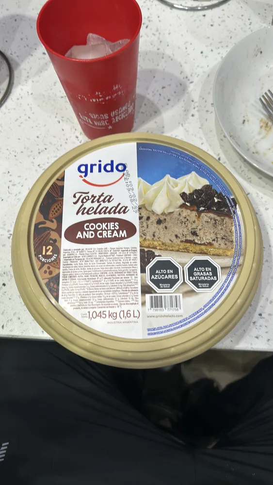 Torta helada Cookies and Cream