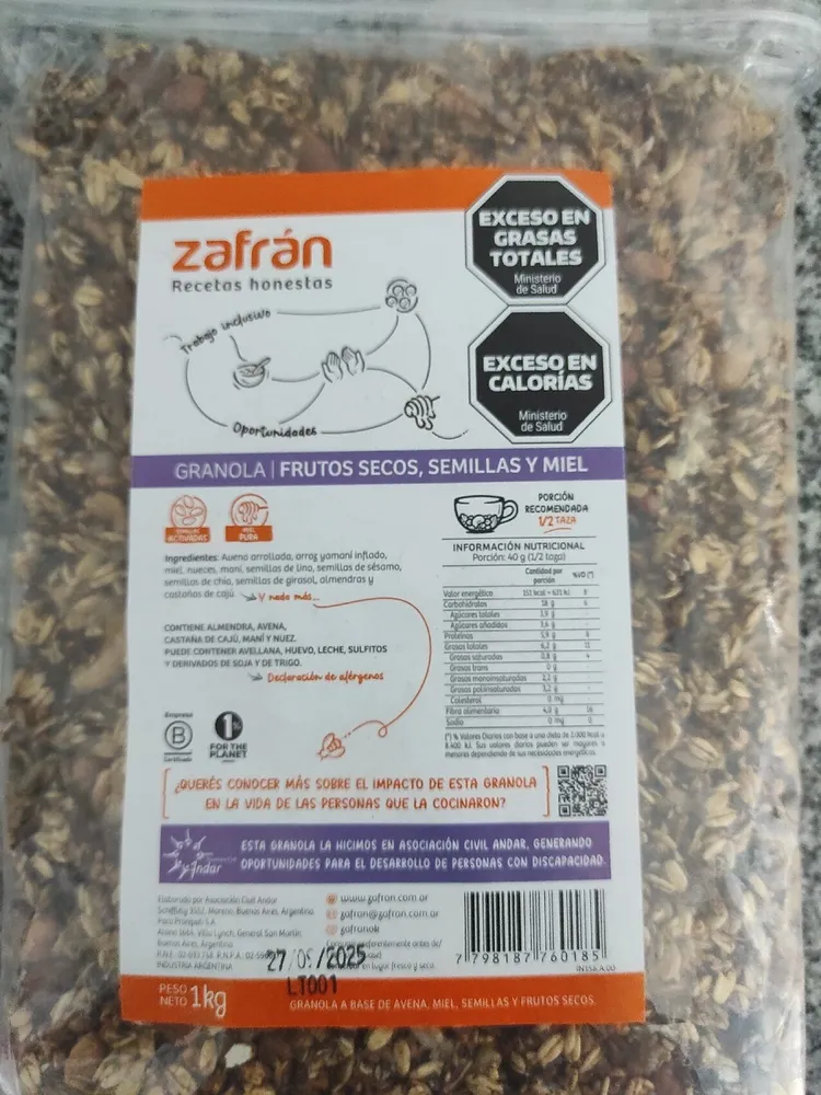 Granola frutos secos