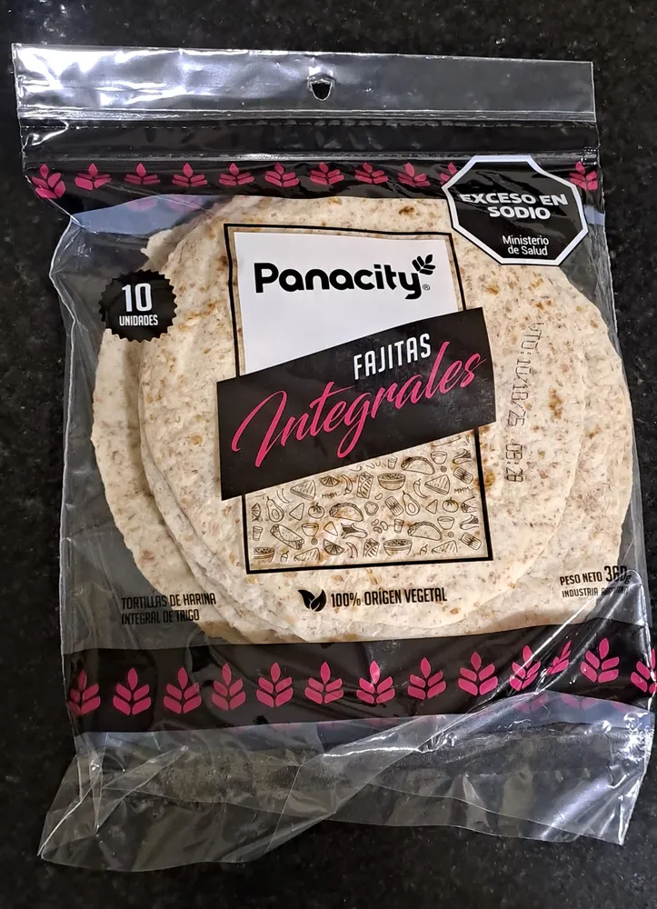 Fajitas Integrales Panacity x10 unidades